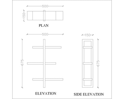 Wall hanging Accessory holder with open storage shelf, utility shelf for accessory-VI536