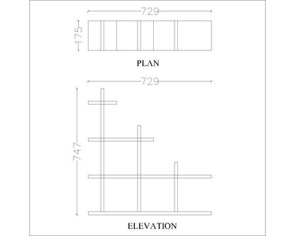 Wall hanging Accessory holder with open storage shelf, utility shelf for accessory-VI539