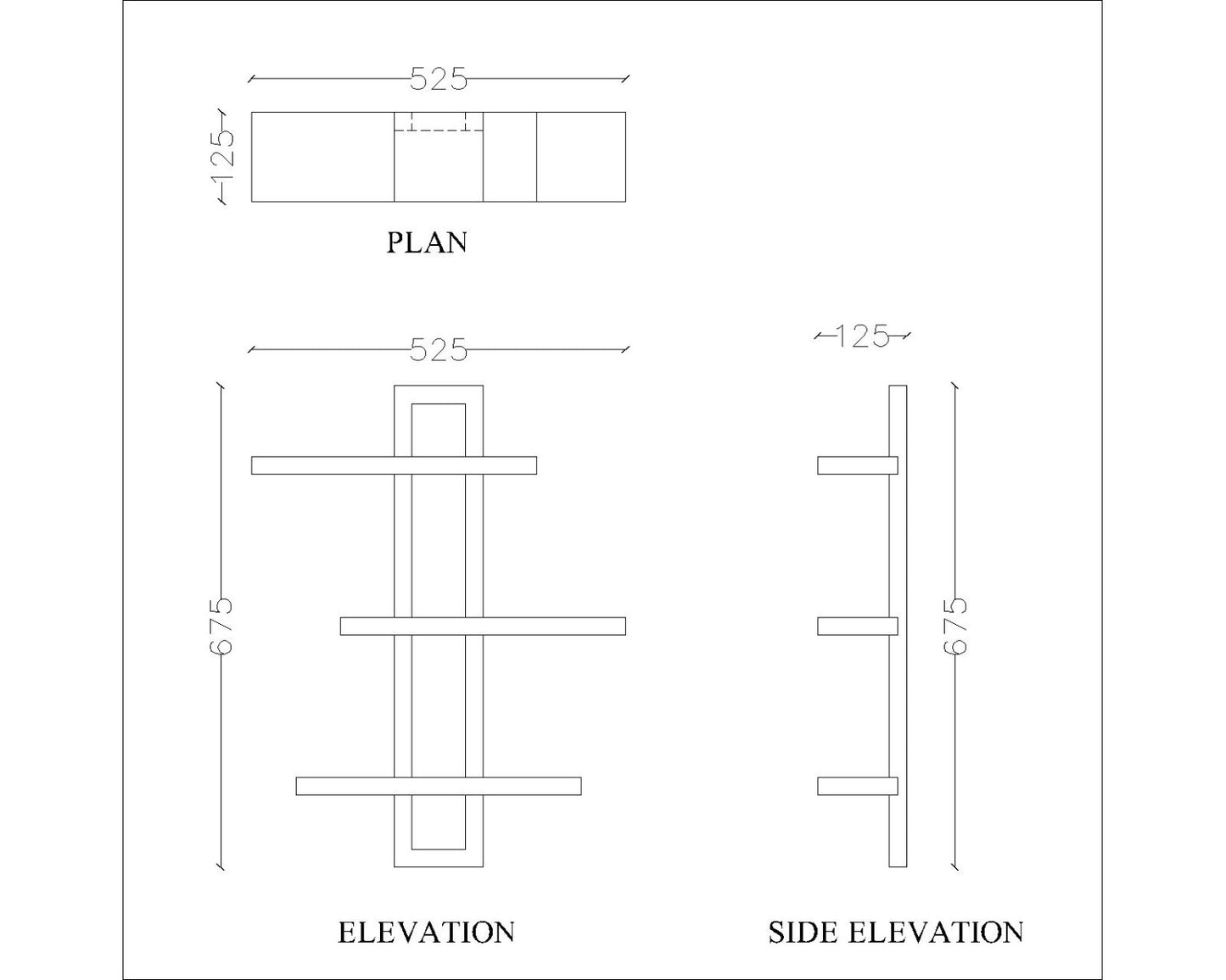 Wall shelves open shelf in solid finish, utility shelf for Books/accessories/plants stand,Hanging Open Storage unit,Wall hanging unit,Wall shelf unit-VI547