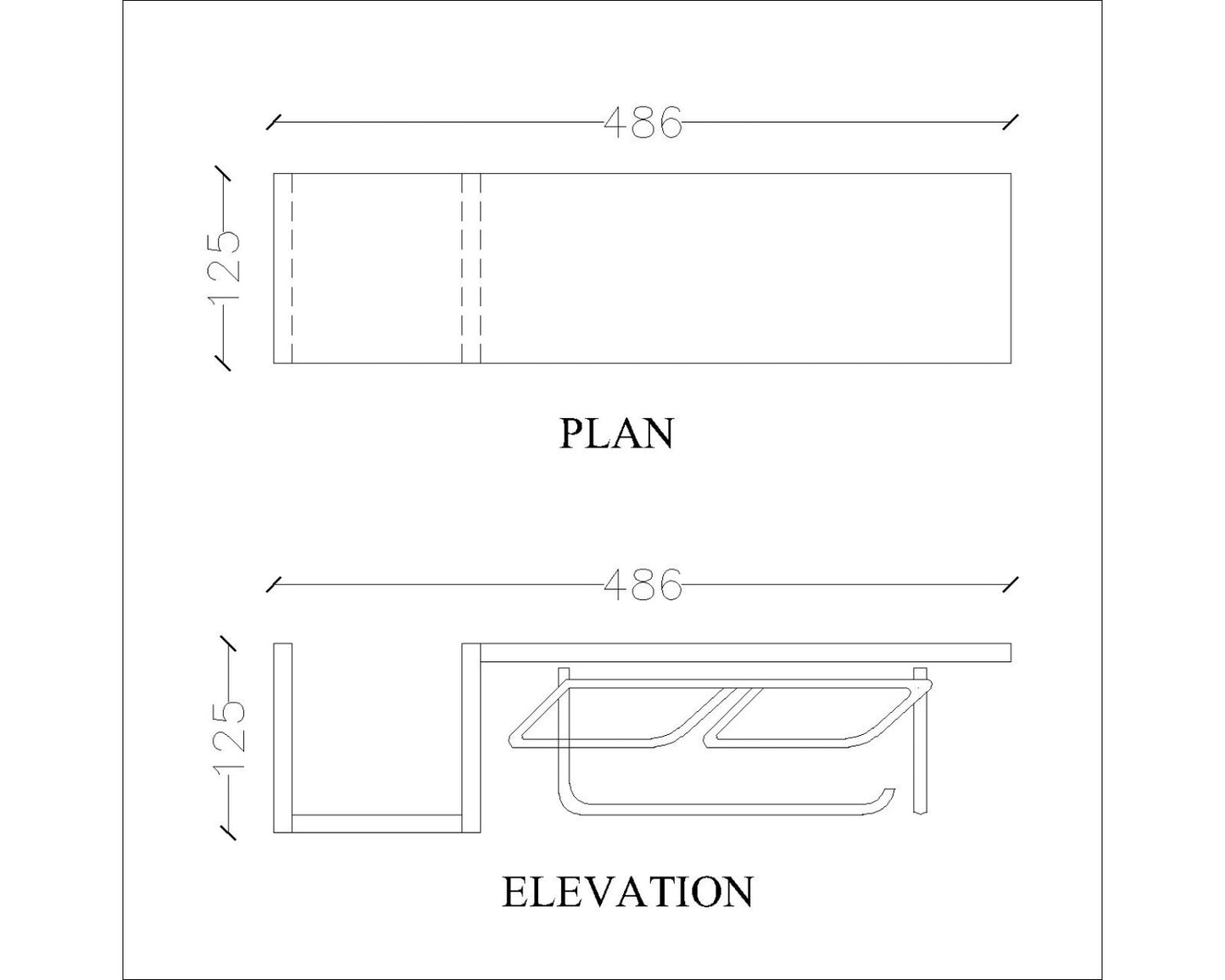Wall hanging unit with open top and open plank shelf in wood in solid colour finish, toilet paper holder for toilet,toilet accessory unit-VI548