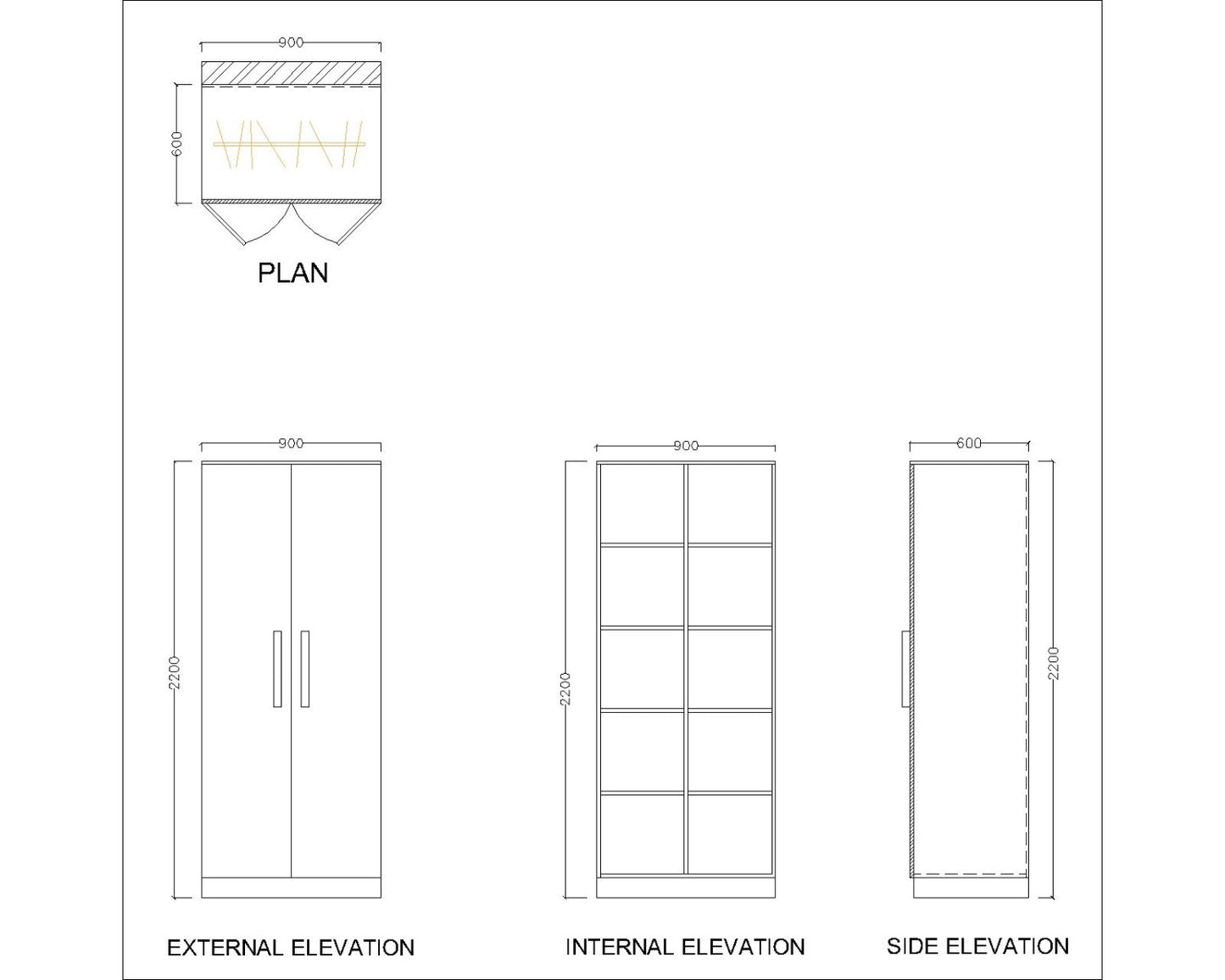 Wardrobe, Wardrobe Open Shelf, Wood Shutter Wardrobe, Wardrobe SS Handle, Wood Wardrobe, Wardrobe -VT- 7002