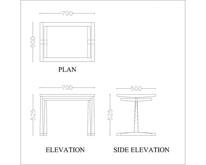 Rectangular Nesting Table ,2 Nesting table with wooden legs , vintage look solid wood Nesting table in brown,Floor standing Nesting Table - VI859