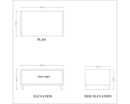 Rectangular Coffee Table ,coffee table for living/waiting area vintage look coffee table in brown in prelaminate particle board,Coffee Table - VI863