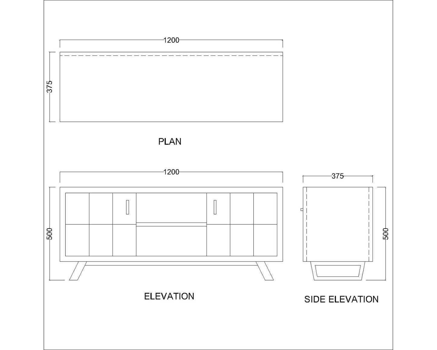 Entertainment Unit, Solid Wood Entertainment Unit, Grey Color Entertainment Unit , Entertainment Unit with Shutter, Entertainment Unit with Open Shelf, Entertainment Unit-  VT- 10035