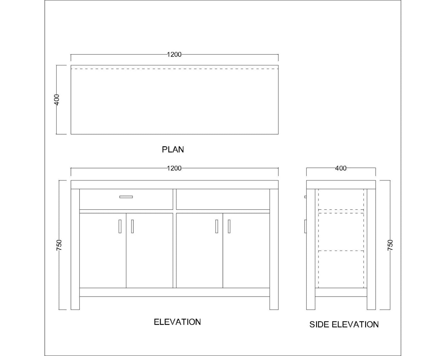 Cabinet, Solid Wood Cabinet, Dark Wood Color Cabinet, Cabinet with Drawer,  Cabinet with Shutter, Cabinet with Open Shelf, Cabinet- VT- 10036