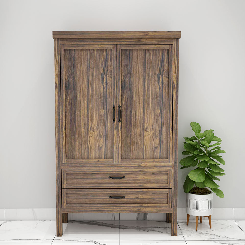 Cabinet, Solid Wood Cabinet, Dark Brown Color Cabinet, Cabinet with Drawer,  Cabinet with Shutter, Cabinet- VT- 10038