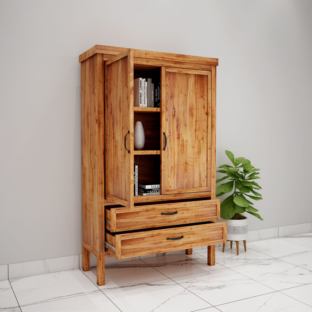 Cabinet, Solid Wood Cabinet, Brown Color Cabinet, Cabinet with Drawer,  Cabinet with Shutter, Cabinet- VT- 10039