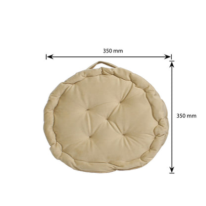 Cushion , Cushion in Round  Shape, Cushion for Car , Cushion in Light Brown Color , Puffy Seater for Sofa , Puffy Seater for Chair , Cushion  - VT - 15006