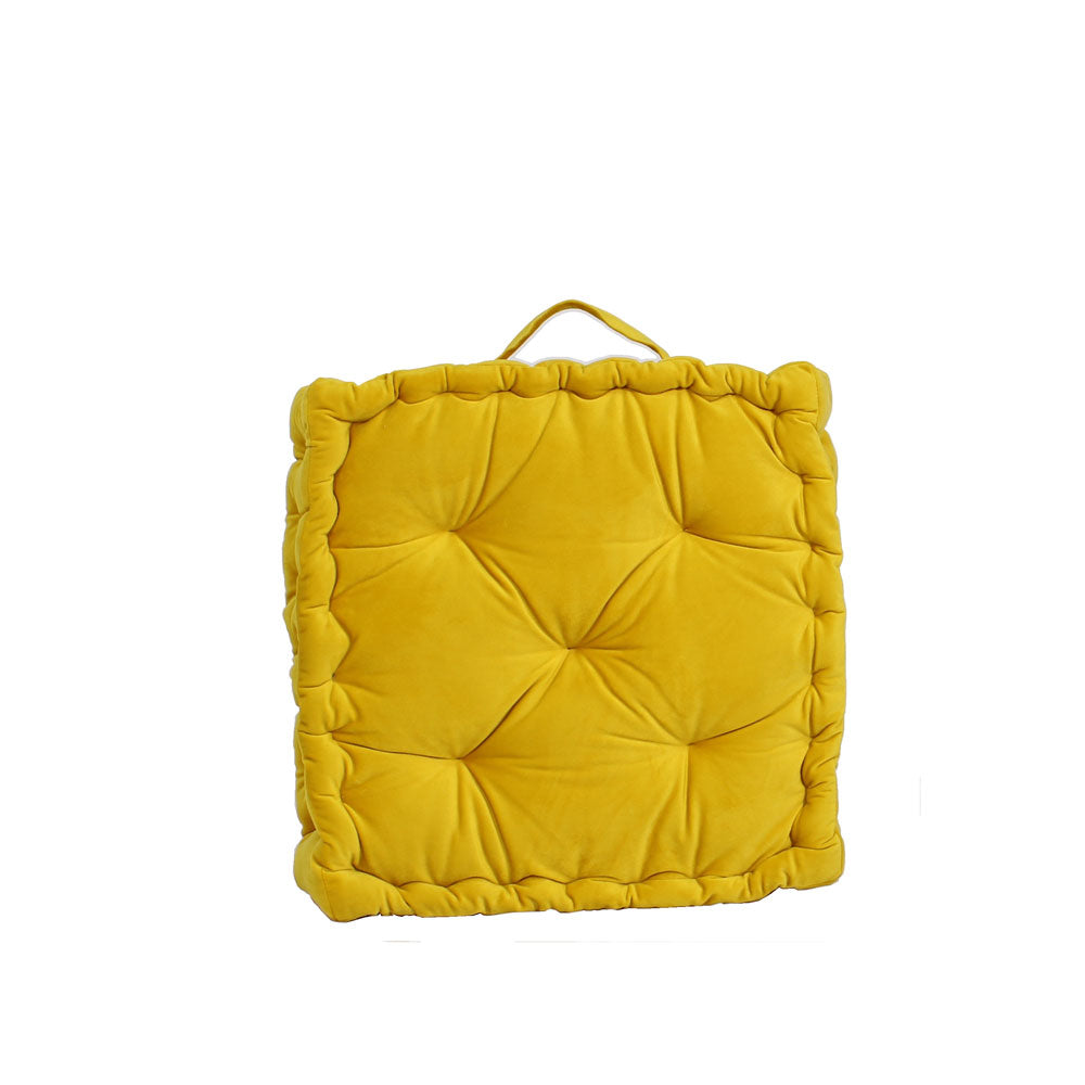 Cushion , Cushion in Square Shape ,Cushion for Car, Cushion in Yellow Color , Puffy Seater for Sofa , Puffy Seater for Chair , Cushion  - VT - 15007