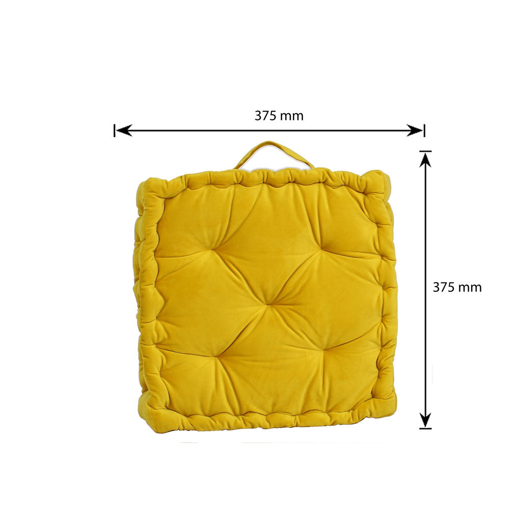 Cushion , Cushion in Square Shape ,Cushion for Car, Cushion in Yellow Color , Puffy Seater for Sofa , Puffy Seater for Chair , Cushion  - VT - 15007