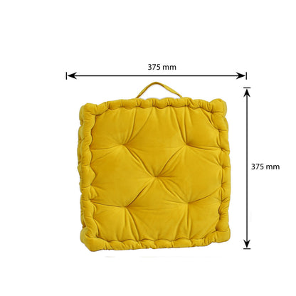 Cushion , Cushion in Square Shape ,Cushion for Car, Cushion in Yellow Color , Puffy Seater for Sofa , Puffy Seater for Chair , Cushion  - VT - 15007