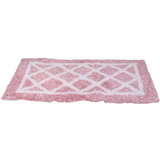 Bath Linen, Pink & White Bath Linen, Rectangular Bath Linen, Bath Linen - VT - 15034