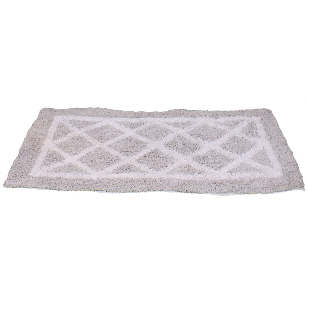 Bath Linen, Light Grey & White Bath Linen, Rectangular Bath Linen, Bath Linen - VT - 15036