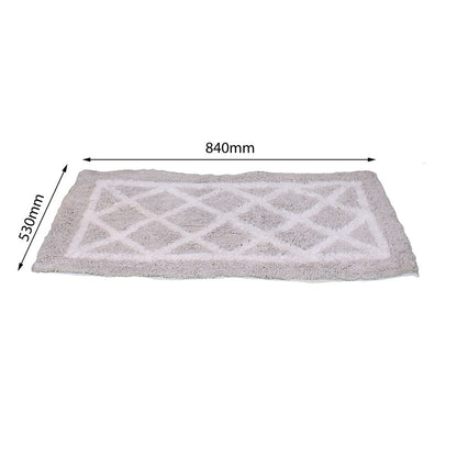 Bath Linen, Light Grey & White Bath Linen, Rectangular Bath Linen, Bath Linen - VT - 15036