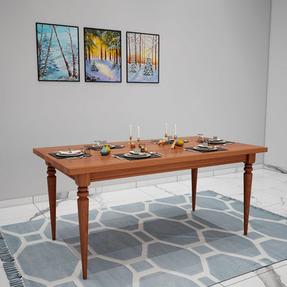 Buy Rectangular Wooden Dining Table with Contemporary Finish Online- VT-3051