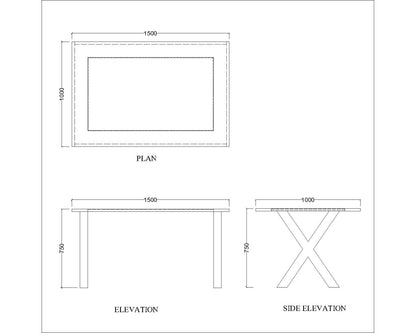 Rectangular White Dining Table with Stone Top for Sophisticated Style -VT-3053