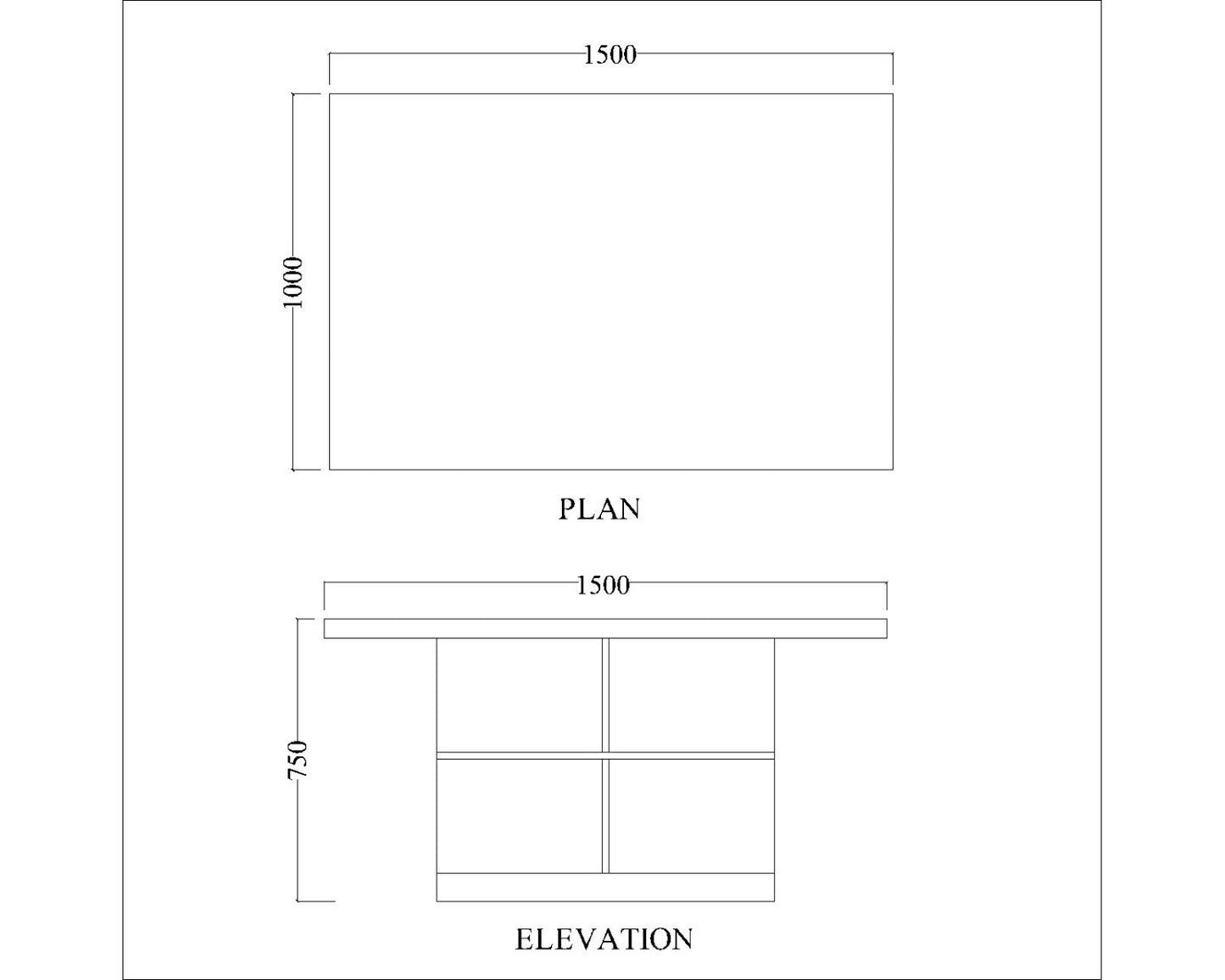 Rectangular White Dining Table for Modern Interiors - VT3054