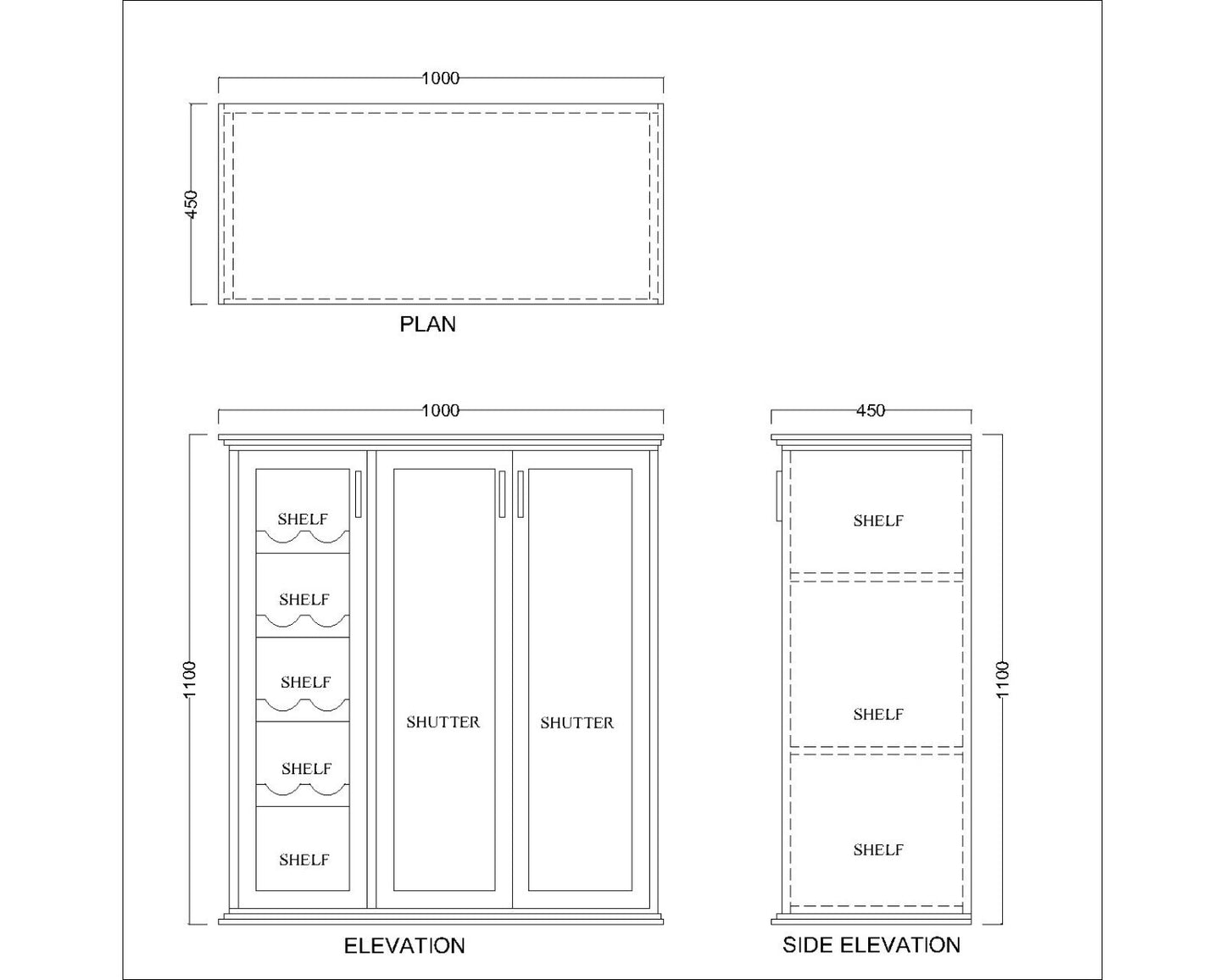 Bar Cabinet, Solid Wood Bar Cabinet, Bar Cabinet With Open Shelf, Light Brown Color Bar Cabinet, Bar Cabinet With Shutter, Bar Cabinet - VT10060