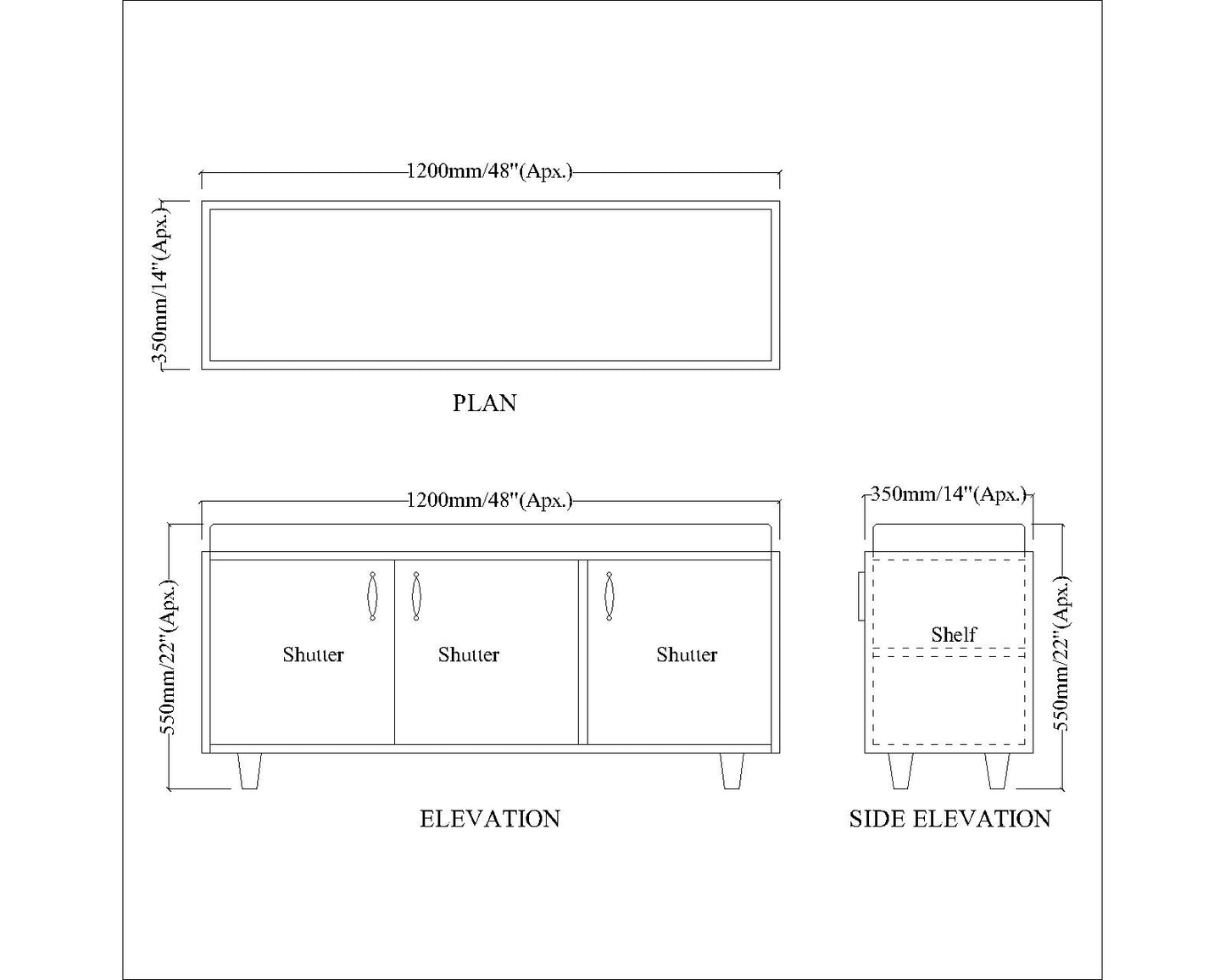 Mid-Century Wooden Shoe Bench with Storage Cabinets & Cushion Seat – VT-10080