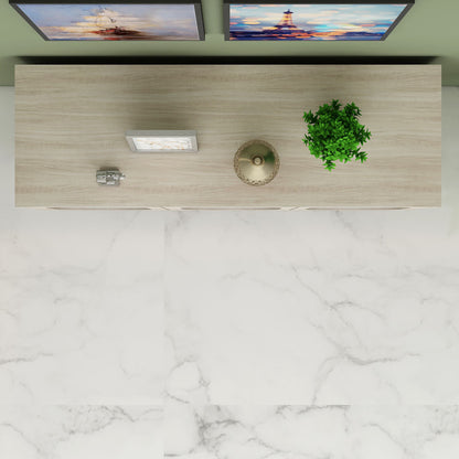 Modern Brown Wooden Shoe Cabinet with Gold Legs and Storage - VT-10083