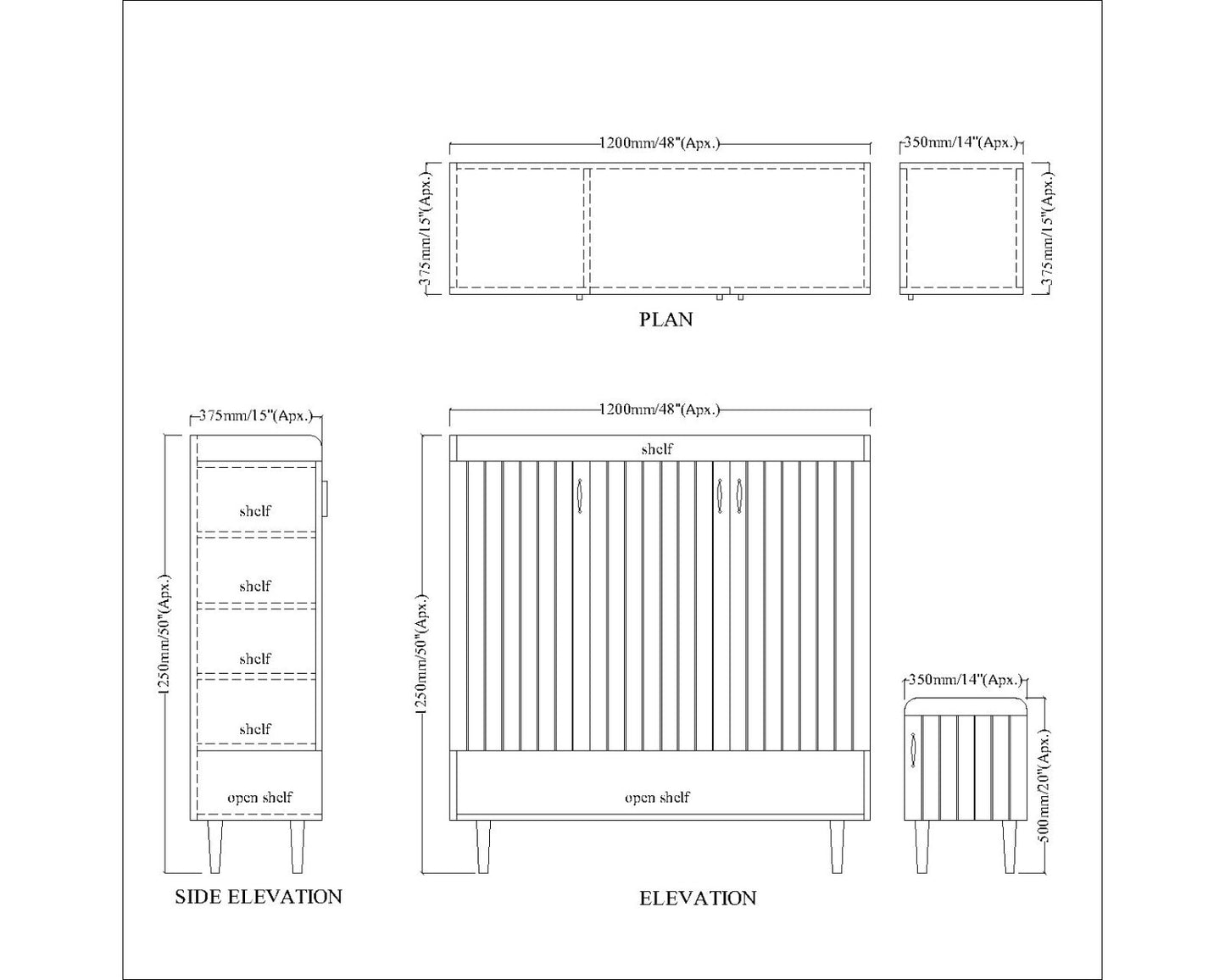 Light Brown Cabinet with Shutter and Black MS Legs, Wooden Shoe Storage  VT-10083