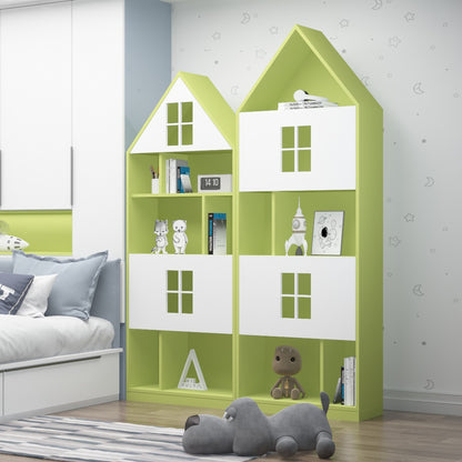 Kids Unit, Storage Unit for kids, Green & White Color Unit, Kids Unit - VT10097