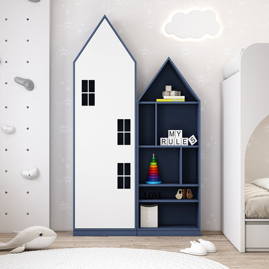 Kids Unit, Storage Unit for kids, Blue & White Color Unit, Kids Unit - VT10098