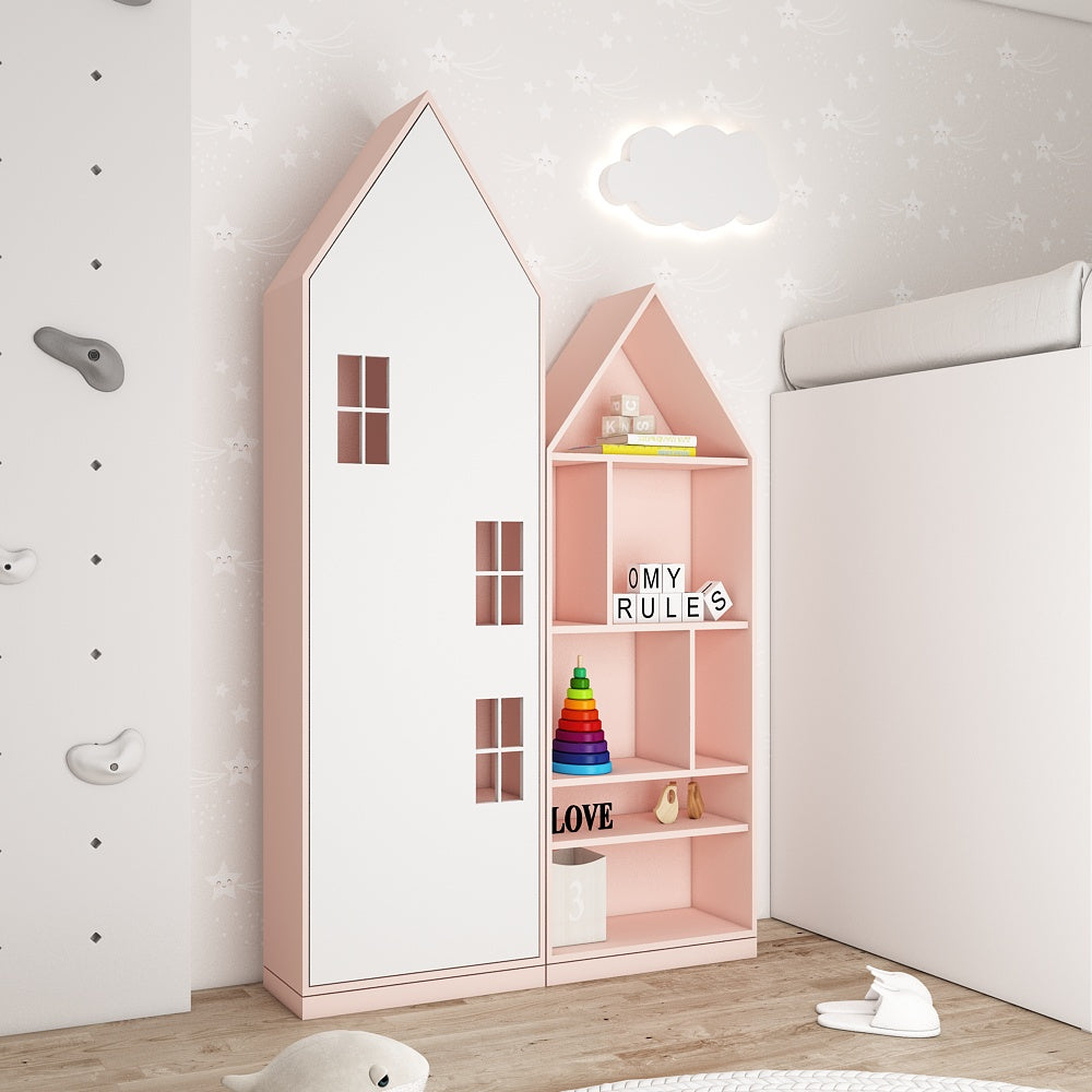 Kids Unit, Storage Unit for kids, Pink & White Color Unit, Kids Unit - VT10099