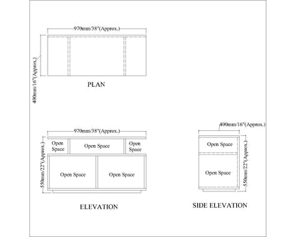 TV Unit, TV Unit in Brown Color, TV Unit with Open Space, Entertainment Unit, Living Room TV Unit, Bedroom Tv cabinet, TV Unit - VT10100