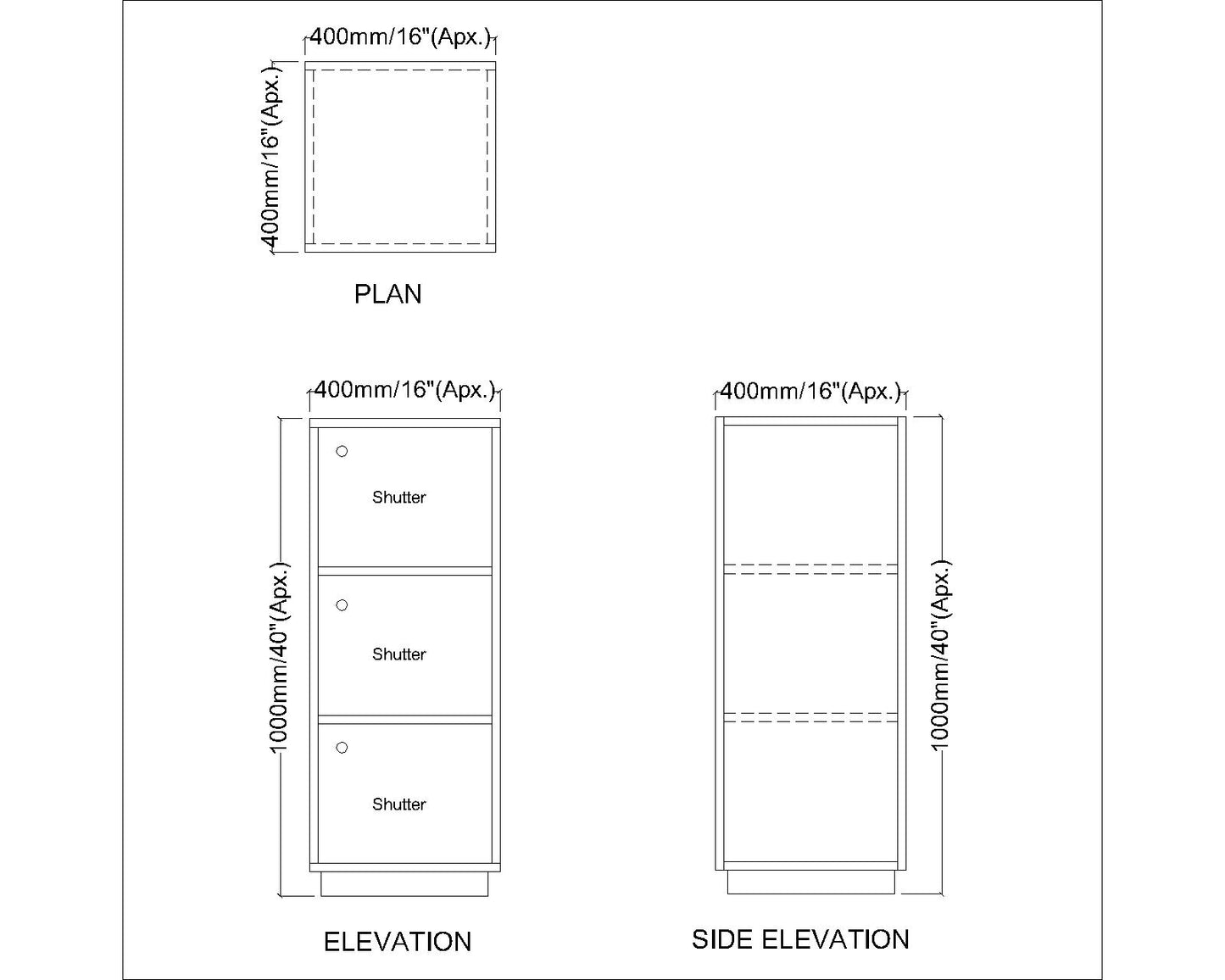 Cabinet, Grey & White Cabinet, Cabinet with Shutters, Cabinet for Multiple use, Cabinet - VT10101