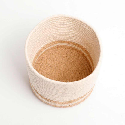 Storage Basket , (i541_1_8_1), Storage Basket With Beige & OFF-White Color, Storage Basket  - VT11015