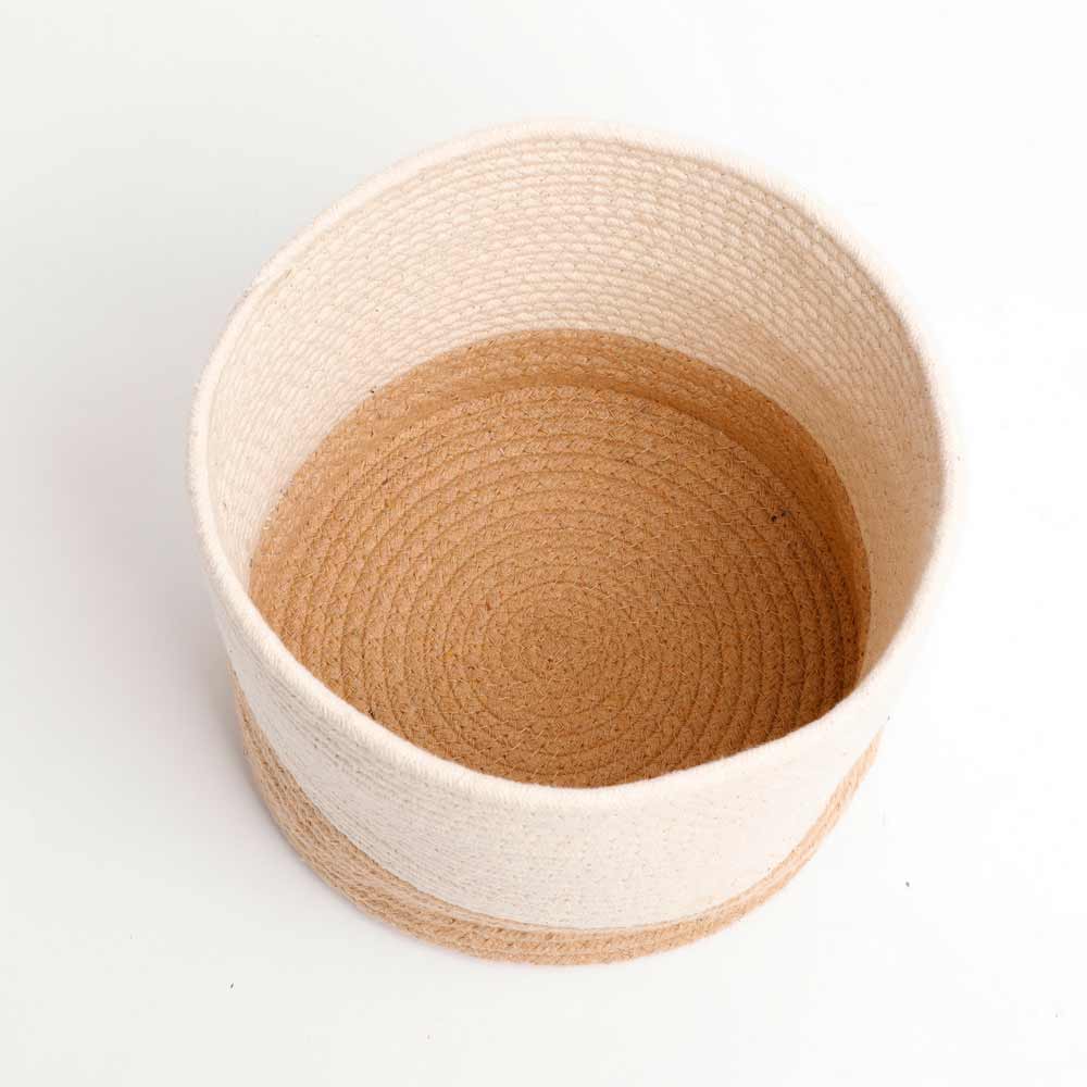 Storage Basket , (i541_2_10_1), Storage Basket With Beige & OFF-White Color, Storage Basket  - VT11016