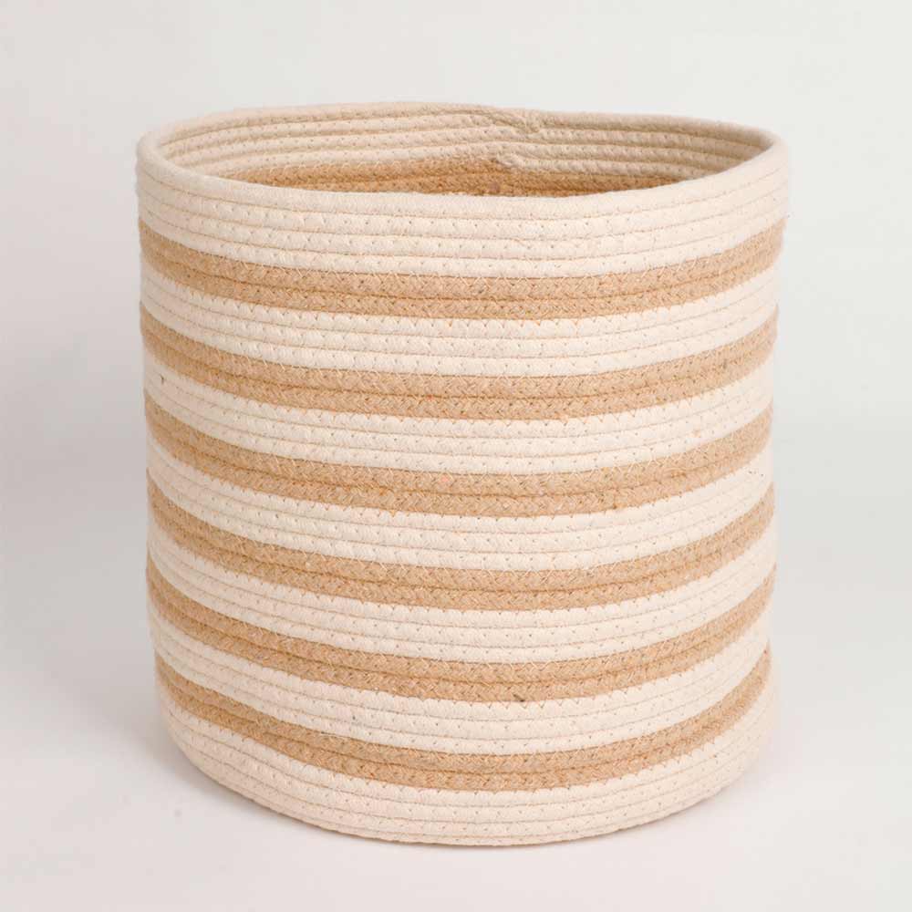 Storage Basket , (i541_3_12_1), Storage Basket With Beige & OFF-White Color, Storage Basket  - VT11017