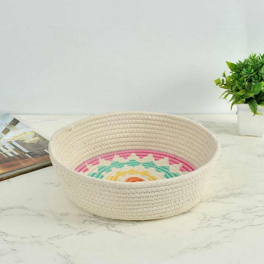 Storage Basket , (i403_1_1), Storage Basket With Multicolor & White Color, Storage Basket  - VT11028