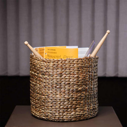 Storage Basket (KWSB1), Kraftinn Multipurpose Water Hyacinth Open Bin, Storage Basket with Brown Color, Storage Basket  - VT11039