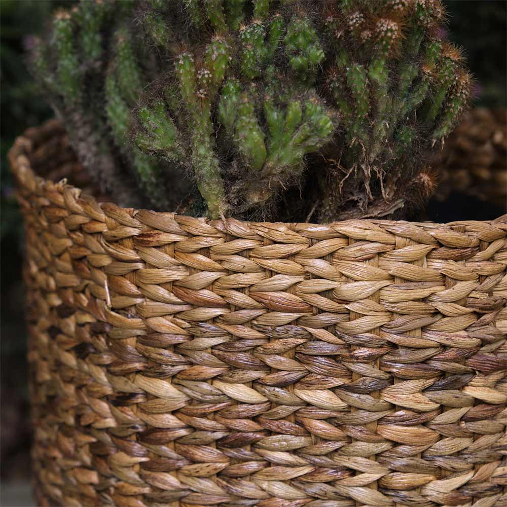 Storage Basket (KWSB1), Kraftinn Multipurpose Water Hyacinth Open Bin, Storage Basket with Brown Color, Storage Basket  - VT11039