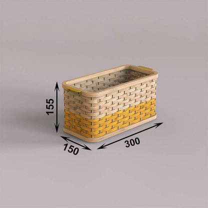 Basket, SBA03XY (Mianzi), Boxes, Bamboo Baskets, Storage, Container, Stackable Baskets, Stackable Container, Eco Friendly Containers, Eco Friendly Baskets, Wooden Basket, Basket - VT11051