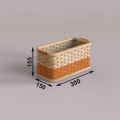 Basket, SBA03XO (Mianzi), Boxes, Bamboo Baskets, Storage, Container, Stackable Baskets, Stackable Container, Eco Friendly Containers, Eco Friendly Baskets, Wooden Basket, Basket - VT11052