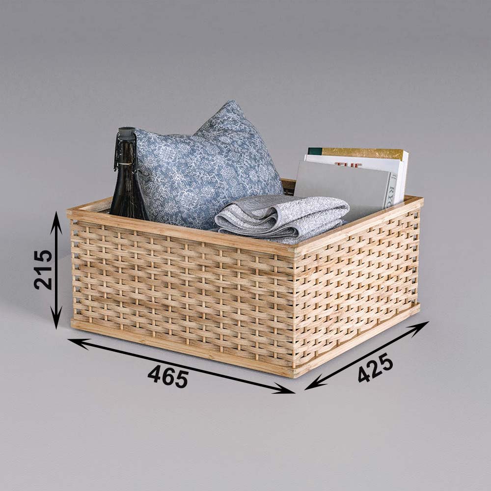 Basket, SBA01XN (Mianzi), Boxes, Bamboo Baskets, Storage, Container, Stackable Baskets, Stackable Container, Eco Friendly Containers, Eco Friendly Baskets, Wooden Basket, Basket - VT11061