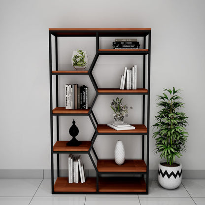 Book Shelf, Brown & Black Color Book Shelf, Book Shelf - VT11066