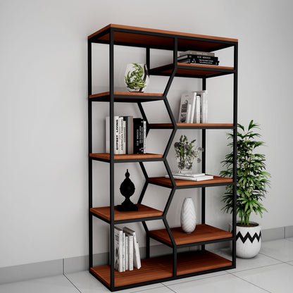 Book Shelf, Brown & Black Color Book Shelf, Book Shelf - VT11066