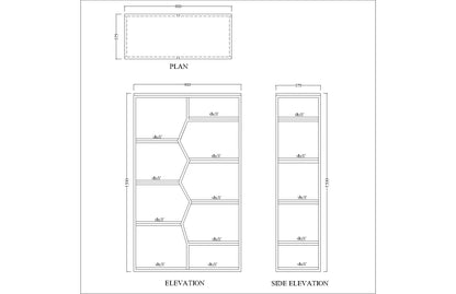 Book Shelf, Brown & Black Color Book Shelf, Book Shelf - VT11066