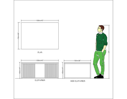 Coffee Table, Coffee Table with White & Gold Color, Coffee Table - VT12101