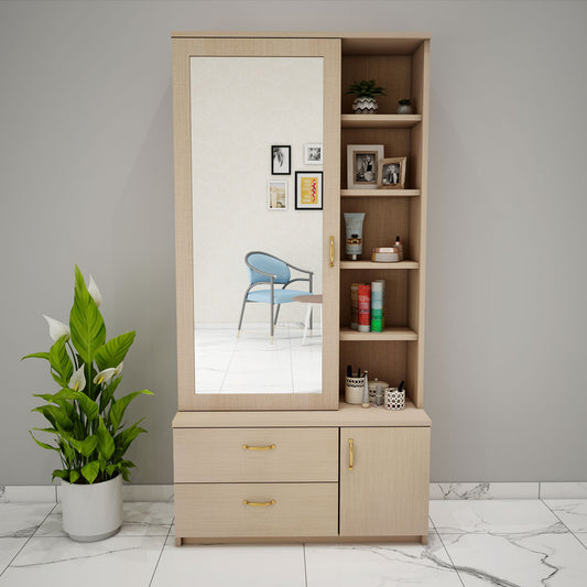 Dressing Table, Dressing Table for Bedroom, Dressing Table With Storage, Dressing Table in Brown Color, Dressing Table - VT12132