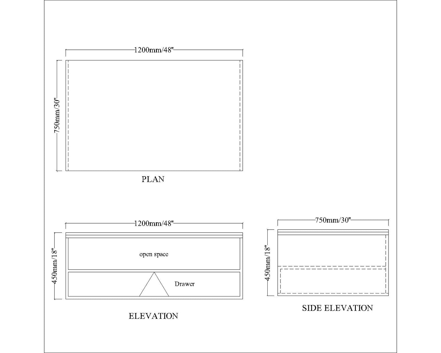 Coffee Table, Coffee Table in White Color, Coffee Table with Drawer & Open Space, Coffee Table - VT12139