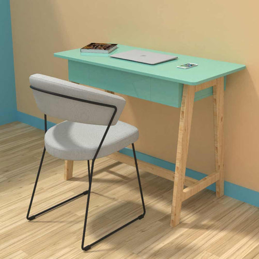 IN2027, Invenzo classic Designer Solid Wood Legs with Sparkle PVC Laminate Finish Study Table (Green), Study Table - VT12147