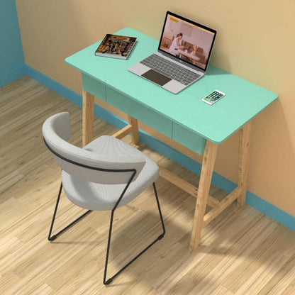 IN2027, Invenzo classic Designer Solid Wood Legs with Sparkle PVC Laminate Finish Study Table (Green), Study Table - VT12147