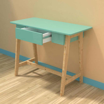 IN2027, Invenzo classic Designer Solid Wood Legs with Sparkle PVC Laminate Finish Study Table (Green), Study Table - VT12147