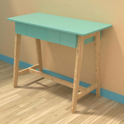 IN2027, Invenzo classic Designer Solid Wood Legs with Sparkle PVC Laminate Finish Study Table (Green), Study Table - VT12147