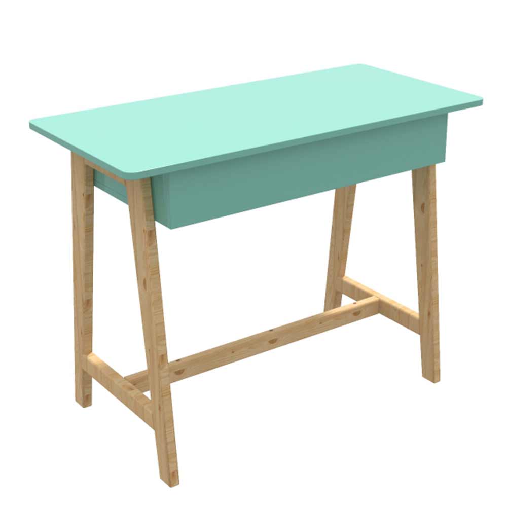 IN2027, Invenzo classic Designer Solid Wood Legs with Sparkle PVC Laminate Finish Study Table (Green), Study Table - VT12147